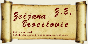 Željana Broćilović vizit kartica